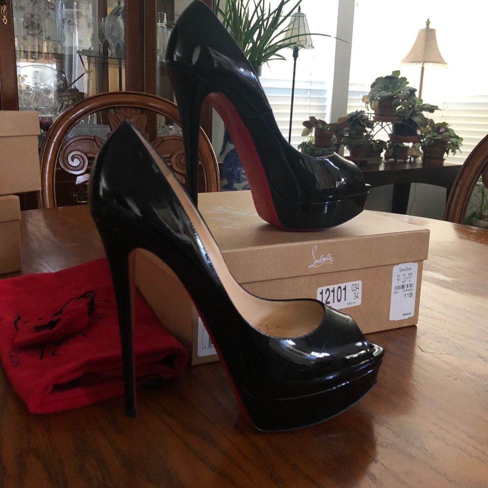 Christian Louboutin Lady Peep 150 patent calf